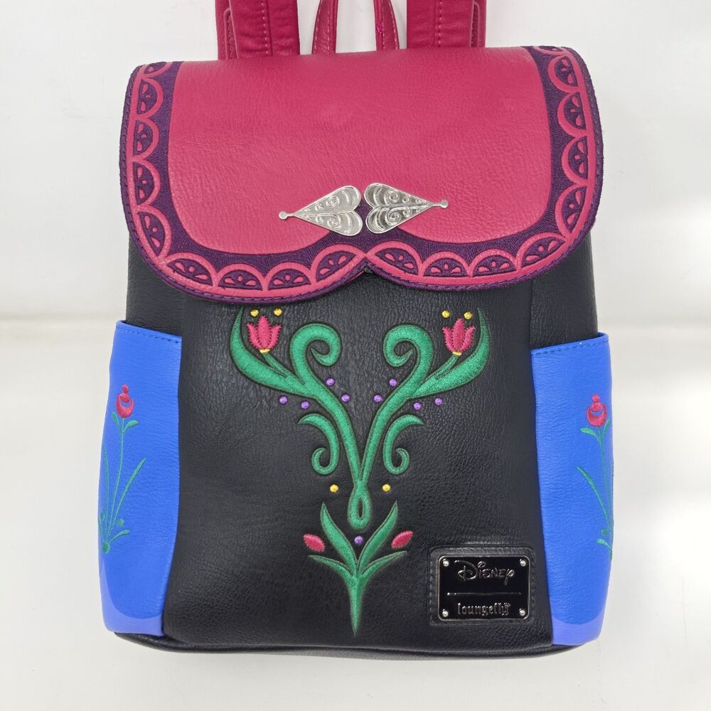 Loungefly Disney Frozen Anna Cosplay Mini Backpack Embroidered Vegan Leather